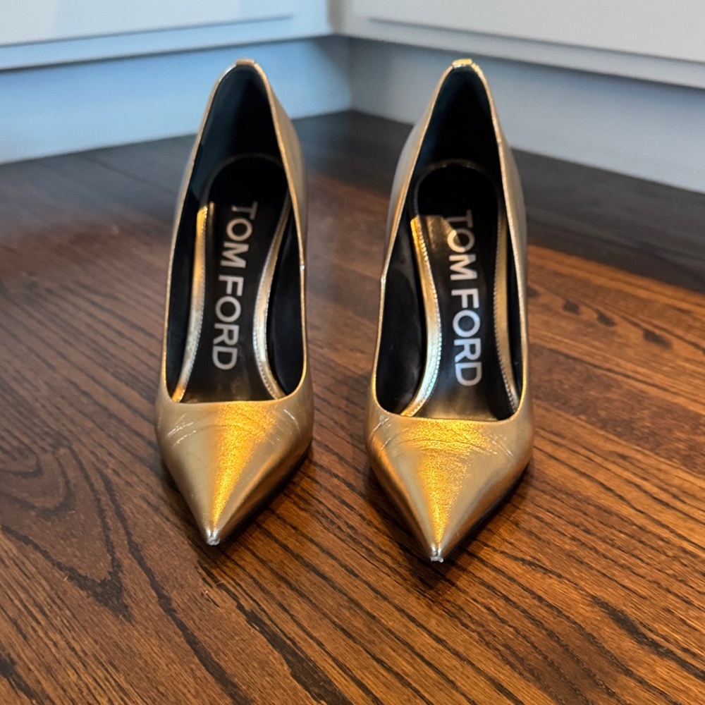 Tom Ford Metallic Gold Heels